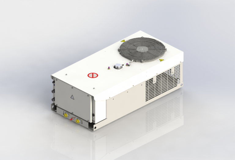 Das kompakte mobile Batteriekühlsystem zeta.road als Hochvoltvariante bis 850 Volt DC kann direkt an die Batteriespannung angeschlossen werden, sodass ein zusätzlicher Spannungswandler entfällt. (Foto: technotrans SE)