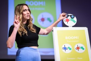 Den zweiten Platz und die Teilnahme an einer nationalen Fachkonferenz für Wissenschaftskommunikation sicherte sich Isa Kleine-Bekel von der Universität Bielefeld. (Foto: Sarah Jonek)
