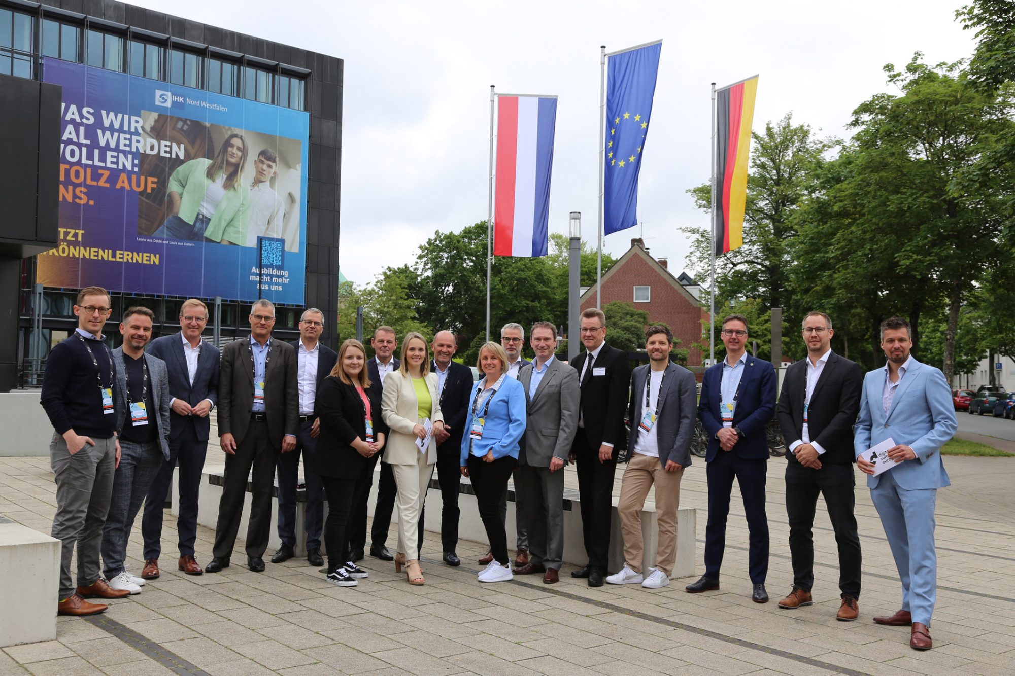 Das Organisationsteam des Digital Summit Euregio, der am 24. Mai im Bildungszentrum der IHK Nord Westfalen in Münster stattfand. (Foto: IHK Nord Westfalen)