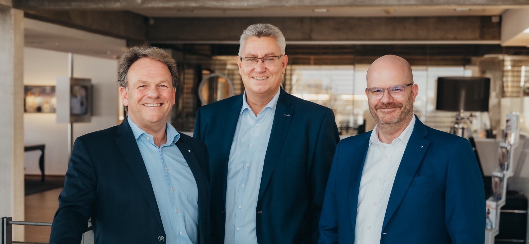 Reiner Heiken (CEO), Jens Wollesen (COO), Martin Eberle (CFO), Hellmann Worldwide Logistics (Foto: Hellmann)
