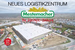 Neue Logistikhalle der Mestemacher GmbH. (Foto: Hagedorn. Fotomontage: Renate Lottis)