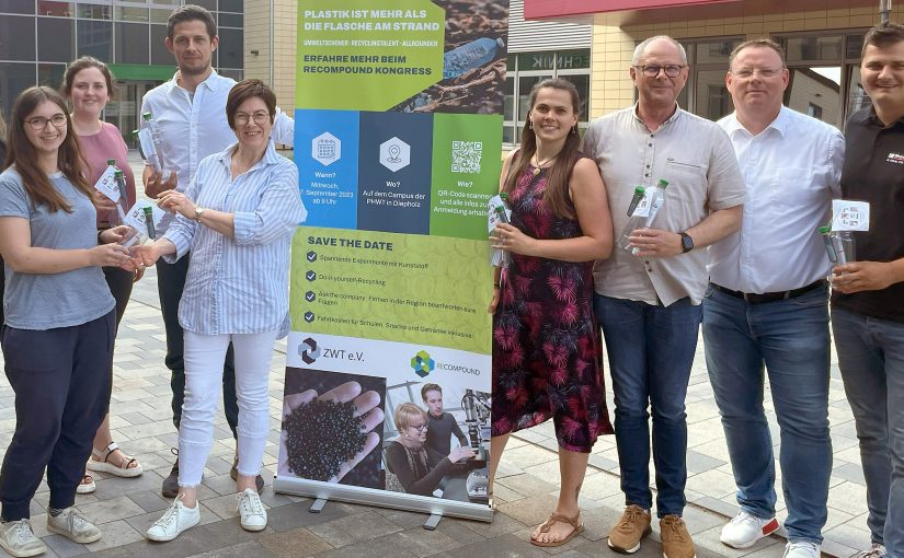 Auf die Veranstaltung freuen sich (von links) Luisa Schmeddes (Studentin BASF Polyurethanes), Leonie Frommberger, (Studentin INTERNORM Kunststofftechnik), Dr. Henrike Haverkamp (Wissenswerkstatt Metropolregion Nordwest), Frank Lammers (Pöppelmann), Dr. Heike Pabst (Wissenswerkstatt Metropolregion Nordwest), Ann-Christin Bajohr (Forschungsverbund ZWT e.V), Dieter Kampsen (Adolf-Kolping-Schule), Carsten Bye (Forschungsverbund ZWT e.V.) und Steffen Breitenstein (Burwinkel). (Foto: ZWT)