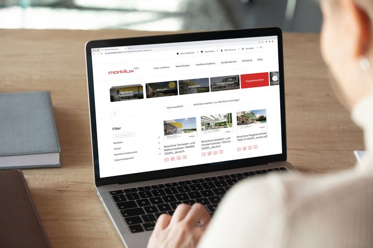 Markenpartner von Markisenhersteller markilux profitieren von dessen umfangreicher Service-Website, dem „PRO-Bereich“, und der noch recht neuen App, die dieses Webangebot auch mobil verfügbar macht. Damit die Fachpartner den bestmöglichen Nutzen hieraus ziehen können, entwickelt der Markisenspezialist seine Tools permanent weiter. (Foto: markilux)