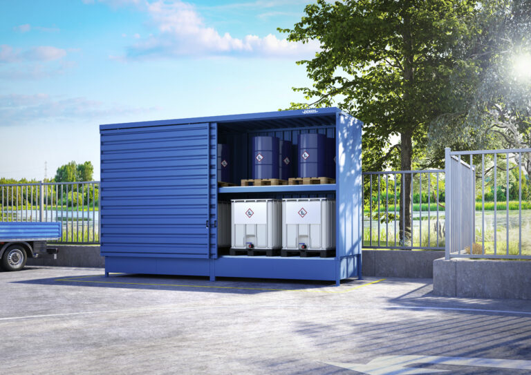 Gehört zu den Standard-Produkten in der Gefahrstofflagerung: Das Gefahrstofflager BS von DENIOS (Foto: Denios)