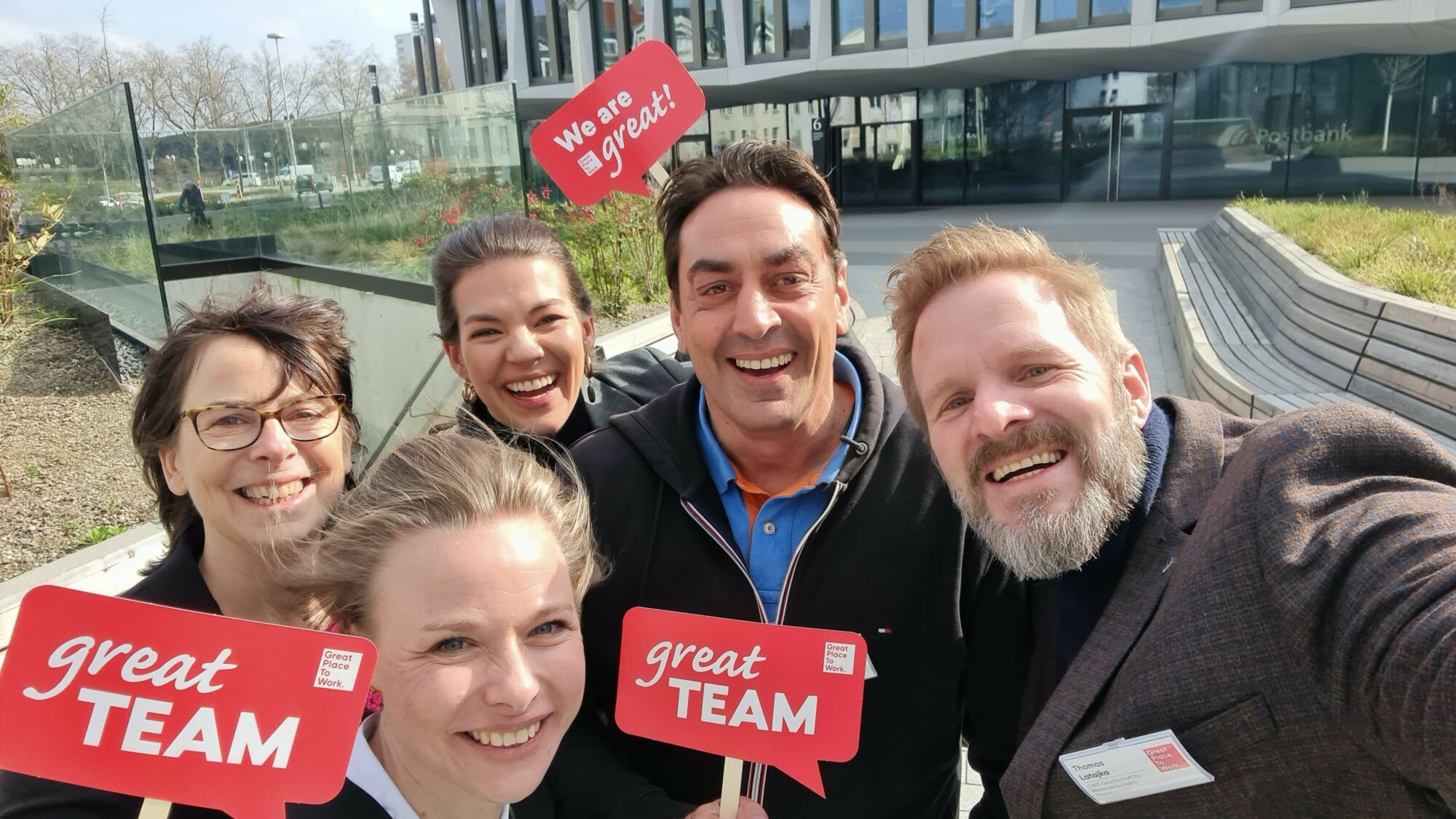 v. l. n. r.: Kathrin Aulich, Frauke Wehmeyer, Franziska Theil, Julian de Souza und Thomas Latajka. (Foto: GWS)
