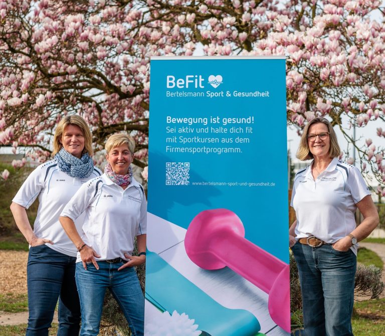 Seit Anfang an dabei (von links): Birte Wittenstein, Katja Rieckhaus, Susanne Lütkemeyer- alle BeFit Bertelsmann Sport & Gesundheit (Foto: impulsevent)