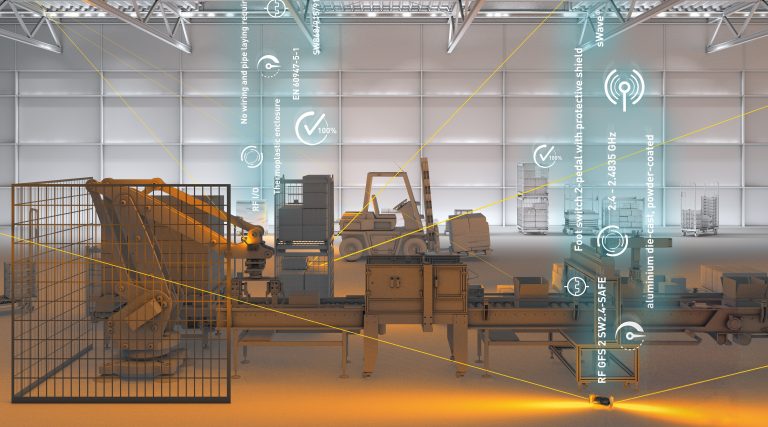 Funknetzwerk Industrie-Anwendung (Foto: Steute)