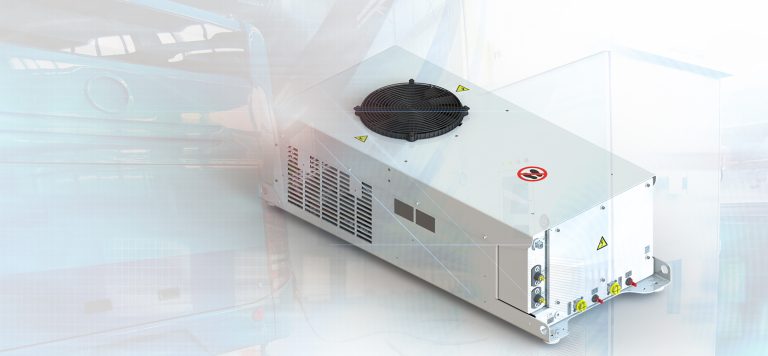 Die Batterie-Thermomanagement-Systeme stellen die Betriebssicherheit der E-Busse durch Kühlung der Batterie sicher und arbeiten besonders energieeffizient. (Foto: technotrans SE)