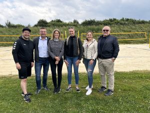 Von links: Sven Müller, Ingo Müller, Sandra Schlösser, Prof. Dr. Sabrina Krauss, Carina Stuckemeier, Achim Schneider (Foto: SRH)