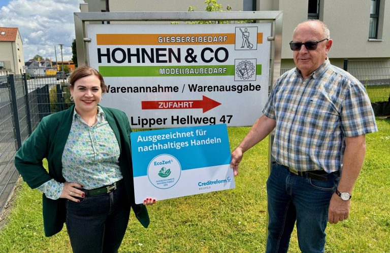 (v. l.): Anna Kulbrock (Geschäftsführerin Hohnen & Co. KG), Rudolf Hartmann (Inhaber Hohnen & Co. KG) (Foto: Hohnen & Co. KG)