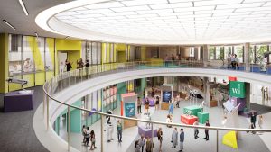 „Diese Visualisierung zeigt, wie es bald in der Wissenswerkstadt Bielefeld aussehen wird.“ (Foto: Wissenswerkstadt)