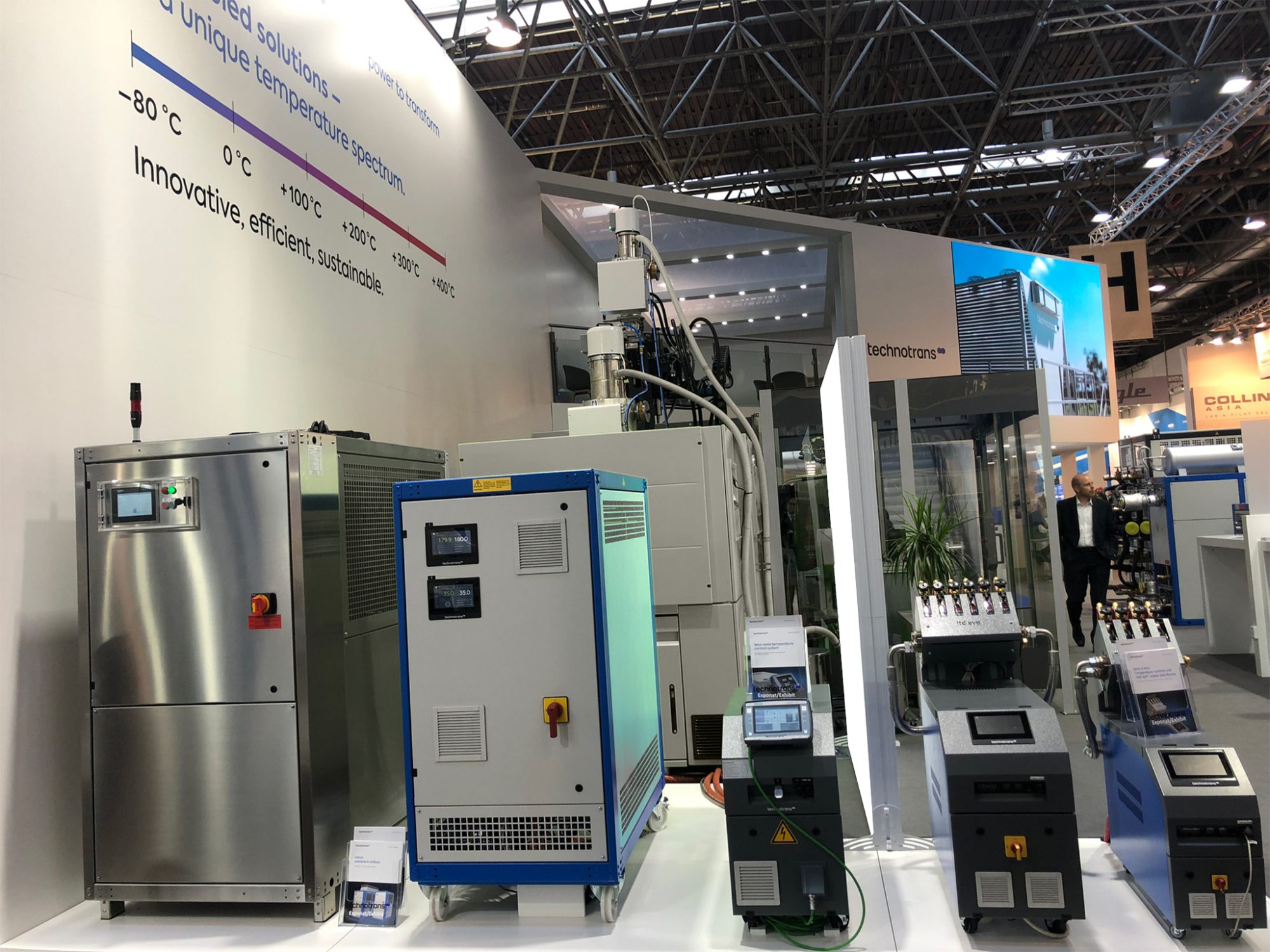 Highlight des Messeauftritts ist eine Live-Anwendung mehrerer technotrans-Systeme an einer vollelektrischen Spritzgussmaschine von KraussMaffei. (Foto: technotrans SE)