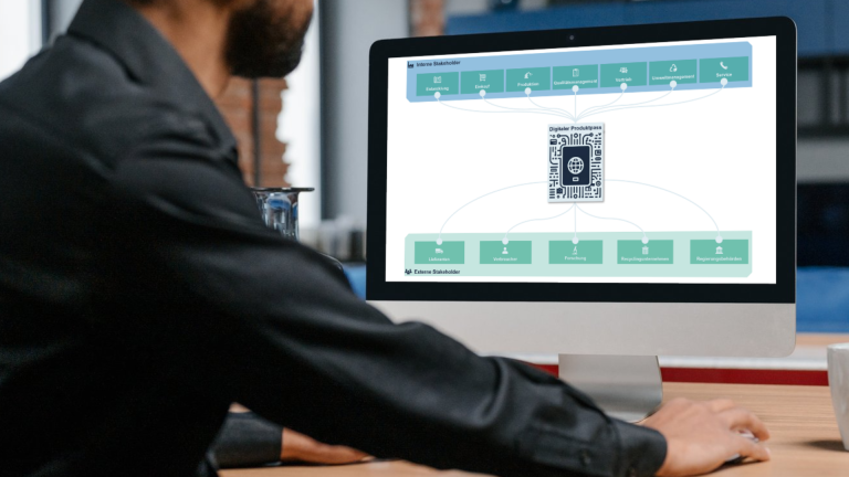 Im digitalen Produktpass laufen alle Informationen über ein Produkt zusammen. Dadurch können Verbraucher:innen den gesamten Lebensweg von Produkten überblicken. (Foto: Fraunhofer IEM)