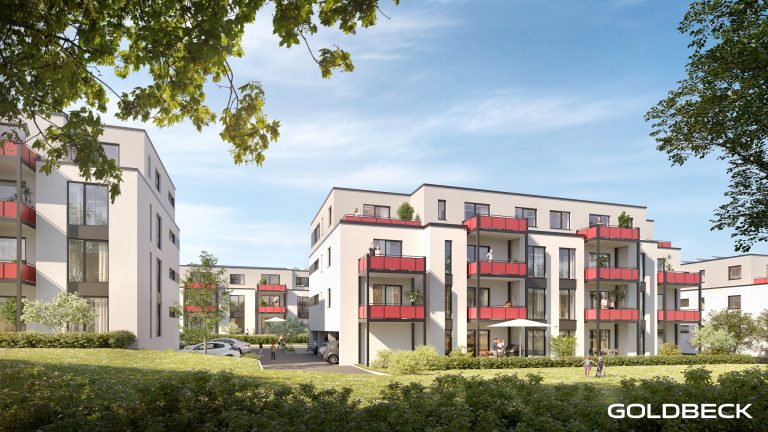 Die neuen Gebäude bieten Freisitze oder Balkone für jede Wohnungseinheit. (Foto: Goldbeck GmbH)