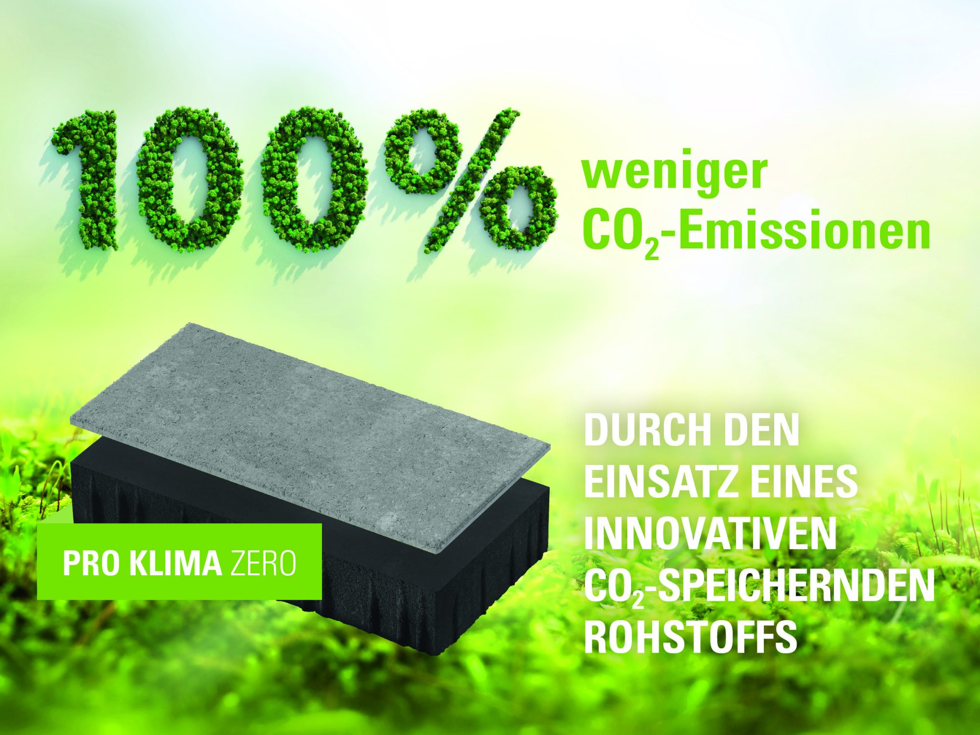 Der ProKlima Zero punktet dank neuartiger Speichertechnologie durch eine CO2-Einsparung von 100 % gegenüber einem herkömmlichen Betonpflasterstein (Foto: KANN)