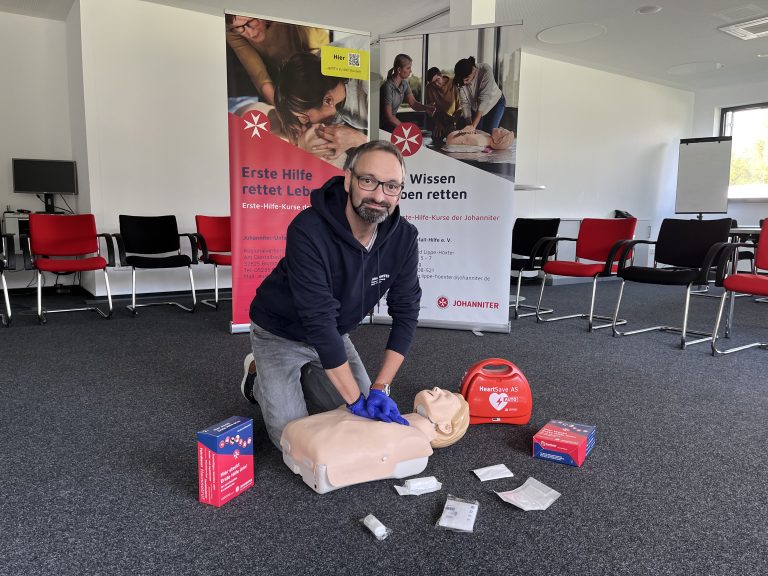 Björn Jockwig, Fachbereichsleitung Erste-Hilfe-Ausbildung bei den Johannitern Lippe-Höxter. (Foto: Johanniter Lippe-Höxter)