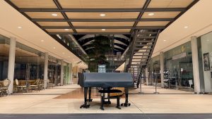 Das vom Förderverein des Bonifatius Hospitals bereitgestellte Piano im Eingangsbereich wird oft von eingeladenen Künstlern, aber auch von Patienten bzw. Besuchern genutzt. Dies unterstützt das helle, freundliche und einladende Ambiente, das stets einen guten ersten Eindruck hinterlassen soll. (Foto: Emslicht)