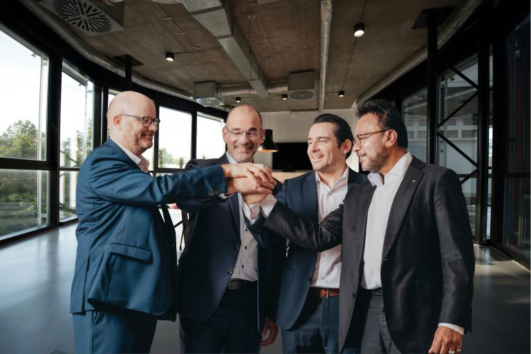 Der neue Hellmann Vorstand ab Januar 2025: Martin Eberle, Jens Drewes, Stefan Borggreve, Madhav Kurup (v.l.n.r.) (Foto: Hellmann)