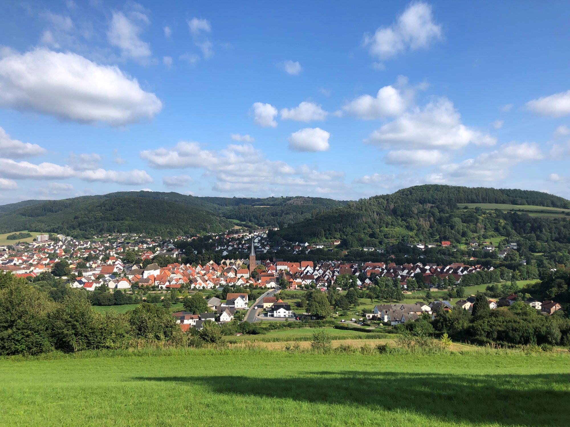Blick vom Osterberg auf Lügde (Foto: TH OWL)