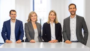 Neue Gesichter in der Unternehmensführung von HLB Schumacher Hallermann (v.l.): Lennard Looschen, Bettina Austermann, Kerstin Ullerich und Antonius Hellmich (Bild: Peter Wiegel / Studio Wiegel)