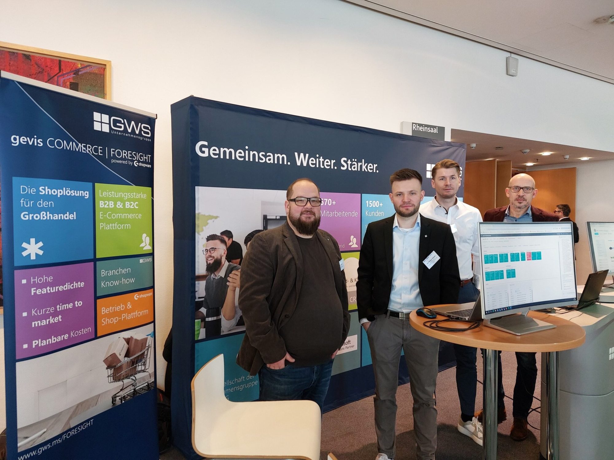 Das GWS-Team auf dem 8. PVH-Kongress, v. l. n. r: Patrick O’Neill, Jan-Philipp Klöpper, Lars Jenders und Peter Breginski (Foto: GWS)
