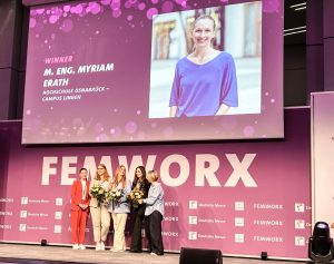 Beim Karrierekongress „Femworx“ in Hannover erhält Ingenieurin Myriam Erath den „Young Engineer Woman Award 2025“. (Foto: Hochschule Osnabrück)