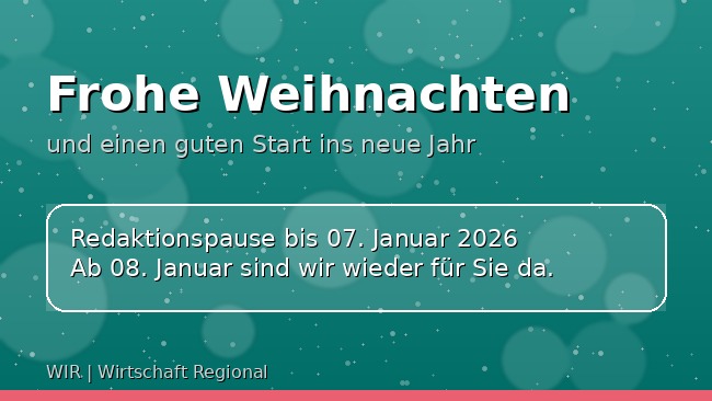 Weihnachtsgruß der Redaktion mit Hinweis auf Redaktionspause bis 07. Januar 2026