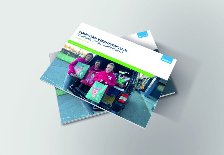 Titelmotiv des CSR-Jahresberichts 2025 der GWS zum gesellschaftlichen Engagement des Unternehmens